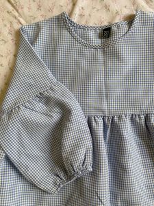 Porcelain Gingham Top
