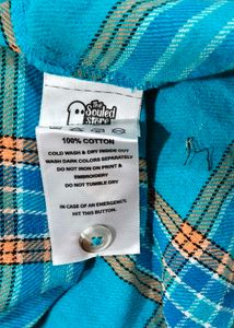 Plaid and Embroidered shirt combo