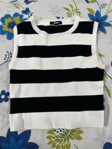 Striped Sleeveless Sweater