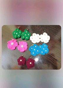 Cute Crochet Flower Earrings