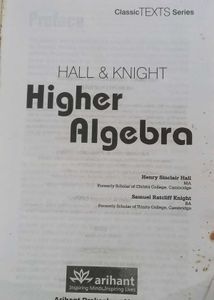 HALL and KNIGHT Higher Algebra