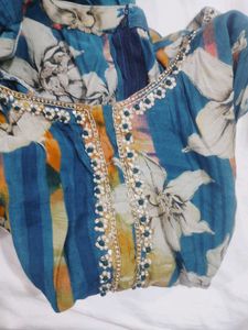 Floral Salwar Kameez Suit dupatta