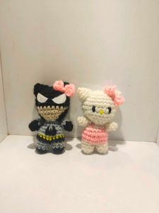 Crochet Batman And Hello Kitty Duo 💕