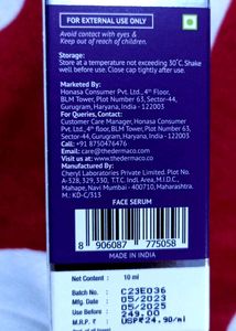 The Derma Co. 10% Niacinamide Face Serum For Acne Marks