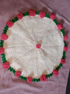 Crocheted Floral Bouquet Tablecloth