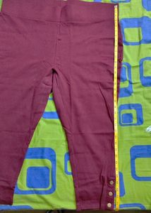 Wine/Burgundy Colour Plus Size Treggings