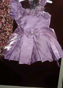 Lilac One-Shoulder Party Dress