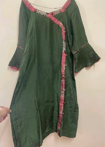 Stylish Green Suit With Pant/ Plazo