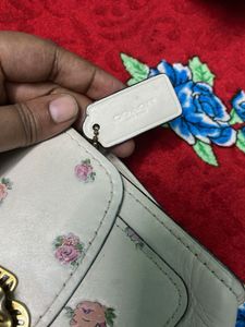 Original Coach Parker 18 Rose Print Bag