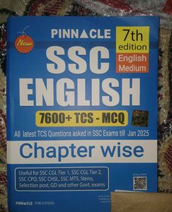 Pinnacle Ssc English 7600+ 7th Edition 2025