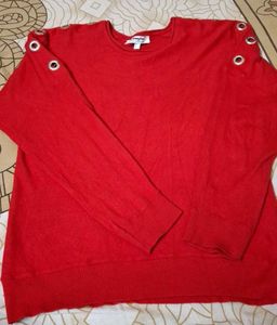 Red Party Wear Sweatshirt