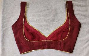 Deep neck blouse