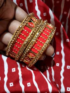 Red & Gold Bangle Set❤⭐