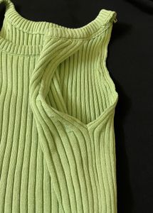 Lime Green Ribbed Tank Top