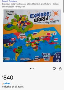 Explore World Puzzle - 75 Pieces
