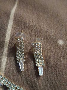 Rhinestone Necklace &amp; Earring Set