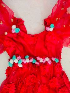 Girls Party Wear Sequence Work Frock