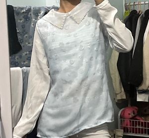 Elegant White Sheer Top