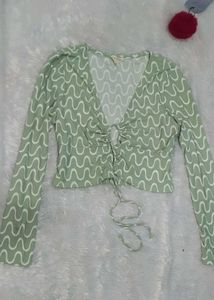 sage green 🍏 Crop Top