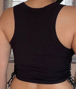Black Ribbed Tank Top