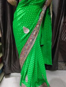 Green Embellished Saree