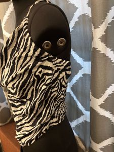 Zebra Print Halter Top