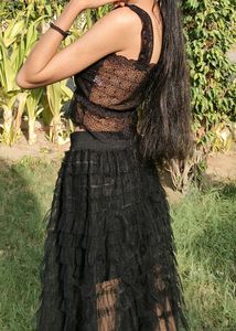 Black Tiered Tulle Skirt