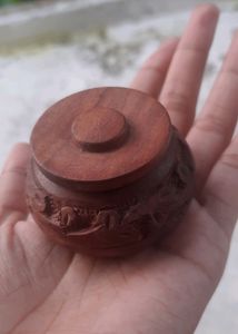 Wooden Sindoor Pot