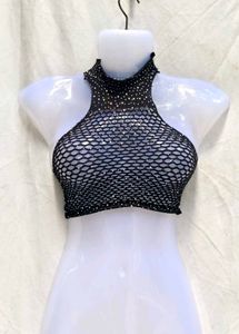 I. Sparkly Fishnet Top