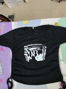 Black Graphic Print Tee