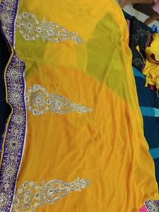 Pink &amp; Yellow Saree