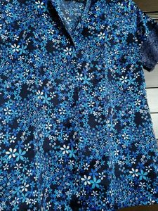 Pretty Secrets Blue Floral Print Short Sleeve Top