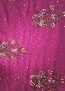 Pink New Saree With Blouse
