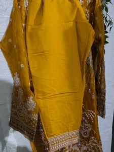 Gorgeous Mustard Embellished Kurta