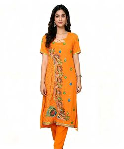 Elegant Orange Kurta Set