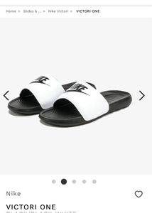 Nike Victori One Slides - Black & White