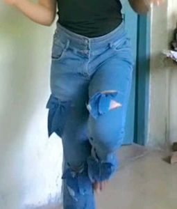 Bow Accent Flare Jeans