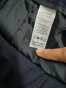 Arrow Woman Navy Blue Slim Fit Trousers Size 30