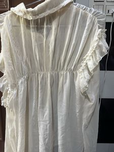 Ruffle Sleeve Button-Down Top