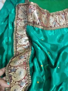 Green Embellished Saree