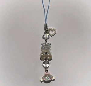 Cinnamoroll Floral Phone Charm with Pearl Bow ✨🐶