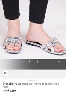 DressBerry Silver Sandals