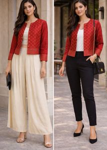 Red Quilted Jacket