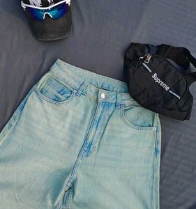 Light Wash Wide Leg Jeans