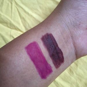 💄 Combo Lipstick – Purpleish Pink &amp; Dark Brown Sh