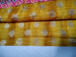 Yellow Polka Dot Saree
