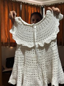 White Crochet Top