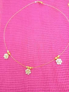 Invisible Chain Dainty Floral Necklace