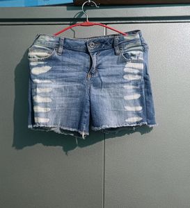 Distressed Denim Shorts