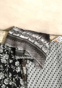 Crepe Senthetic Dress Material